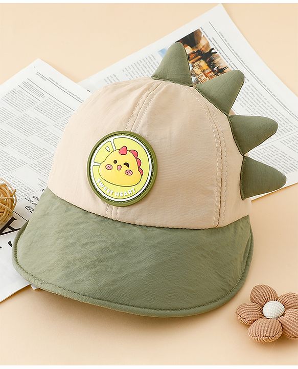 Babyhug Baseball Cap with Ear Applique & Patch Detailing Pink - Diameter 16 cm