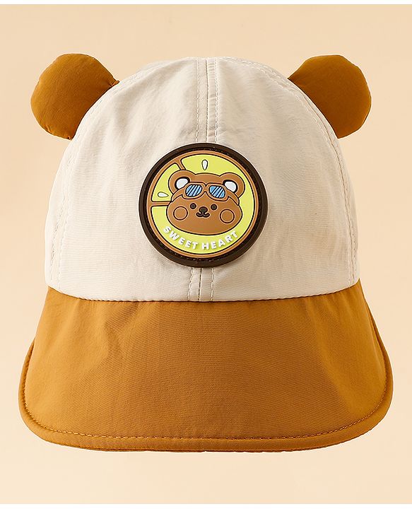 Babyhug Baseball Cap with Ear Applique & Patch Detailing Pink - Diameter 16 cm