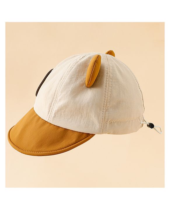 Babyhug Baseball Cap with Ear Applique & Patch Detailing Pink - Diameter 16 cm