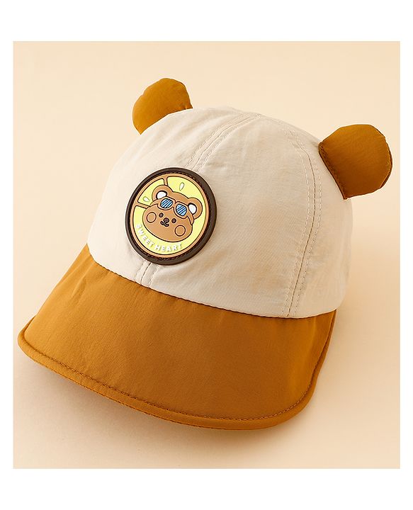 Babyhug Baseball Cap with Ear Applique & Patch Detailing Pink - Diameter 16 cm