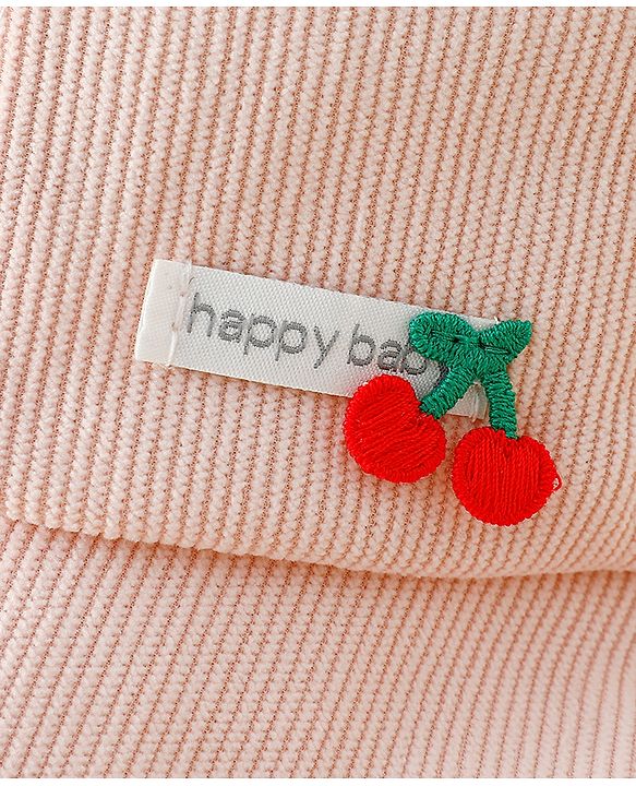 Babyhug Baseball Cap with Bow Applique Light Yellow - Diameter 16 cm