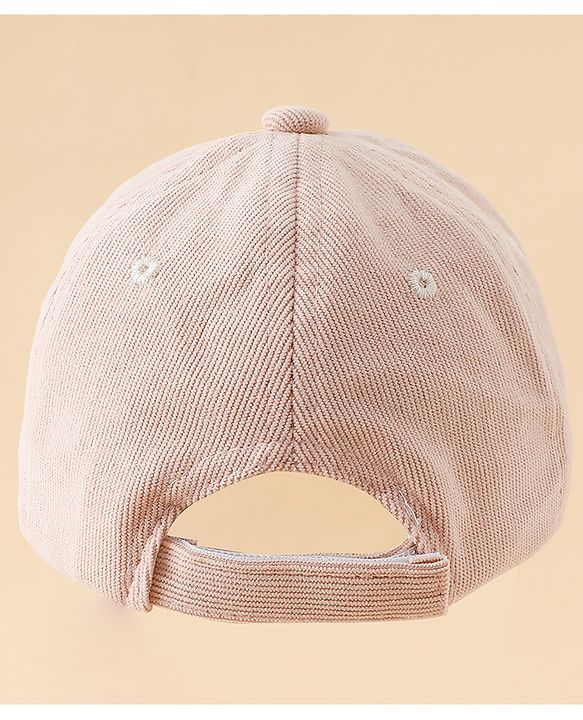 Babyhug Baseball Cap with Bear Applique Pink - Diameter 17 cm
