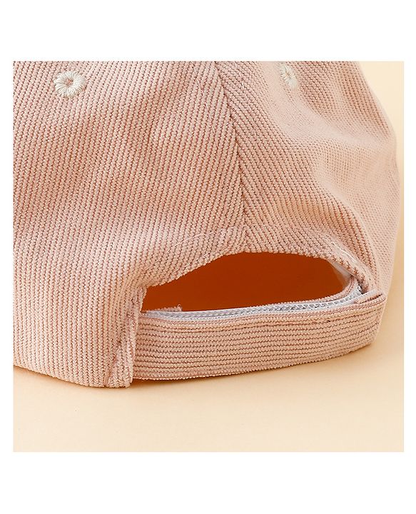 Babyhug Baseball Cap with Bear Applique Pink - Diameter 17 cm