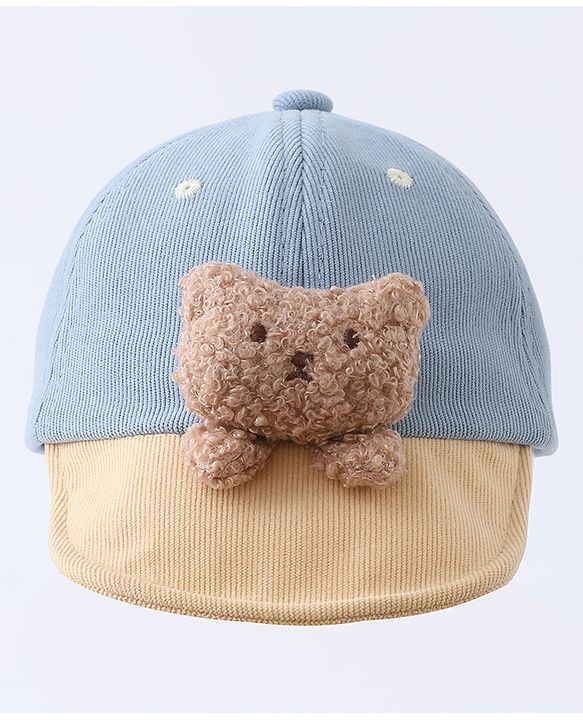 Babyhug Baseball Cap with Bear Applique Pink - Diameter 17 cm