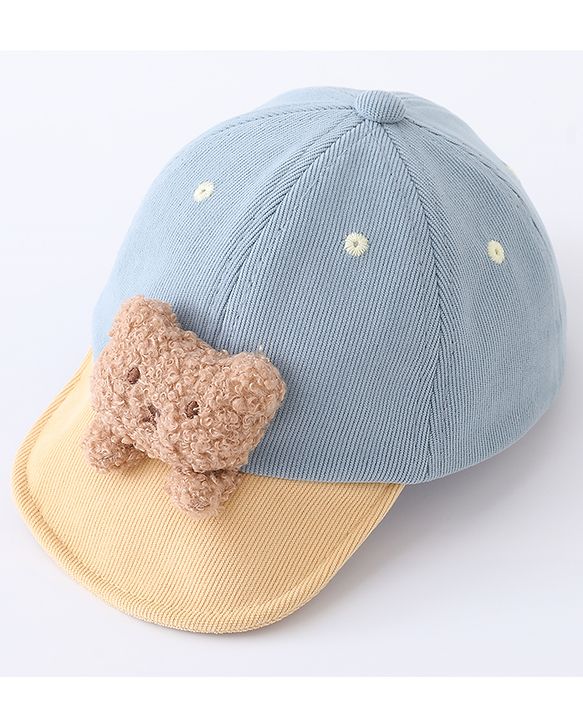 Babyhug Baseball Cap with Bear Applique Pink - Diameter 17 cm