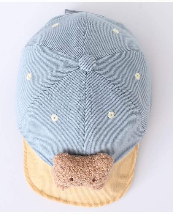 Babyhug Baseball Cap with Bear Applique Pink - Diameter 17 cm