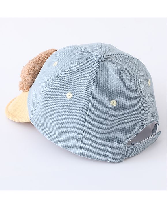 Babyhug Baseball Cap with Bear Applique Pink - Diameter 17 cm