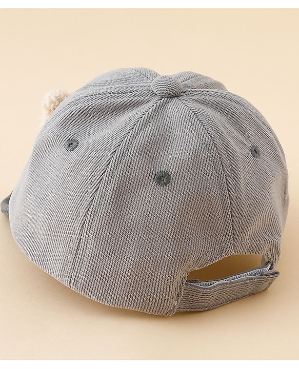 Babyhug Baseball Cap with Bear Applique Pink - Diameter 17 cm