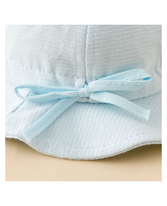 Babyhug Bucket Hat with Embroidery & Ear Applique Light Yellow - Diameter 16 cm