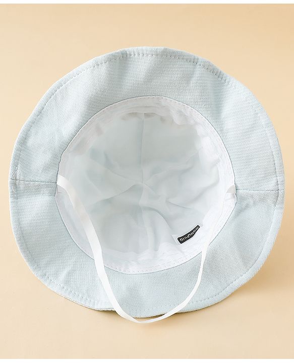 Babyhug Bucket Hat with Embroidery & Ear Applique Light Yellow - Diameter 16 cm