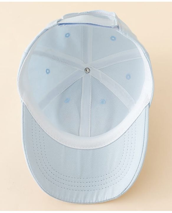 Pine Kids Cotton Baseball Cap With Heart & Star Applique Light Blue - Diameter 17 cm