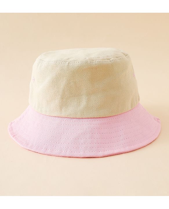 Babyhug Cotton Bucket Hat With Applique Sea Green - Diameter 17 cm