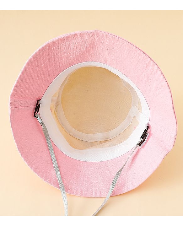 Babyhug Cotton Bucket Hat With Applique Sea Green - Diameter 17 cm