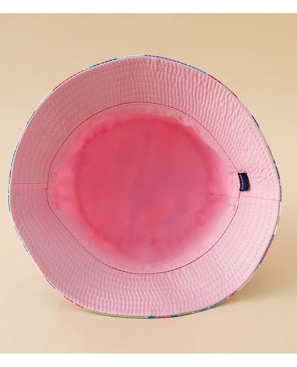 Pine Kids Bucket Hat With Floral Print White - Diameter 17 cm