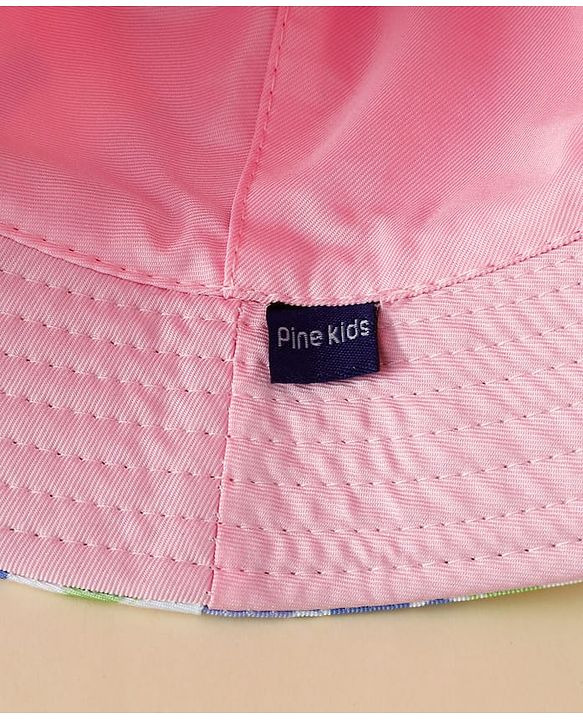 Pine Kids Bucket Hat With Floral Print White - Diameter 17 cm