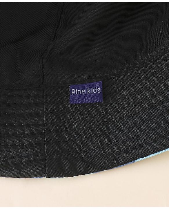 Pine Kids Bucket Hat With Shark Print Light Blue - Diameter 17 cm