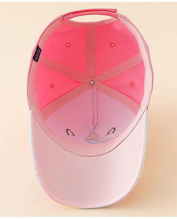 Pine Kids Baseball Cap With Unicorn Embroidery Pink - Diameter 17 cm