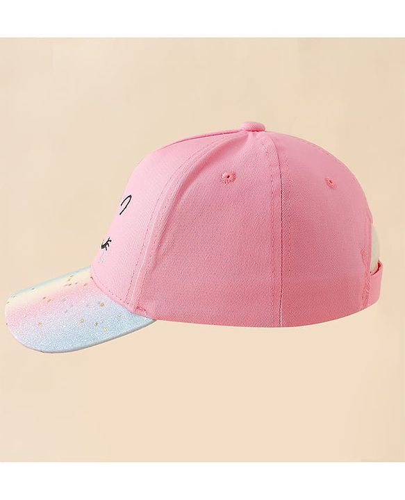 Pine Kids Baseball Cap With Unicorn Embroidery Pink - Diameter 17 cm