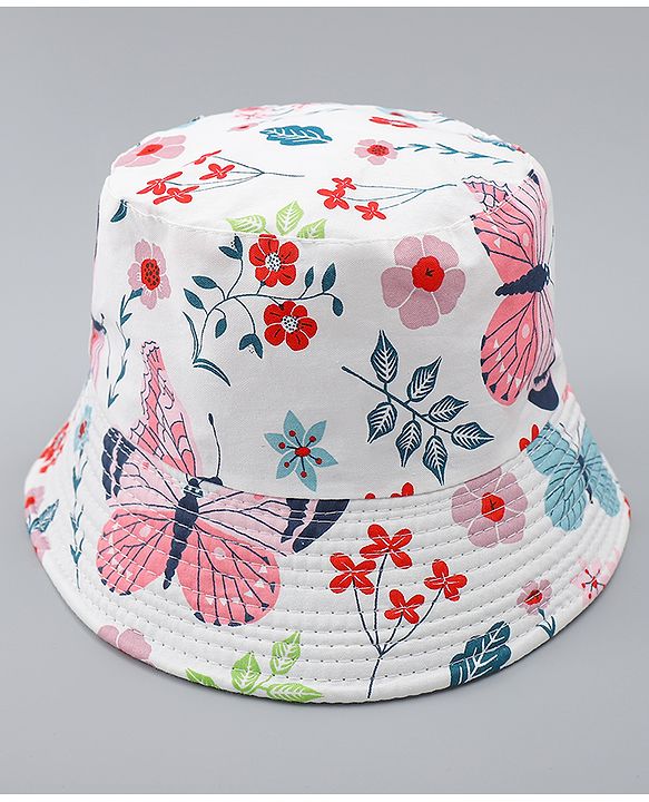 Babyhug Bucket Hat with Tropical Theme Print - Diameter 17 cm