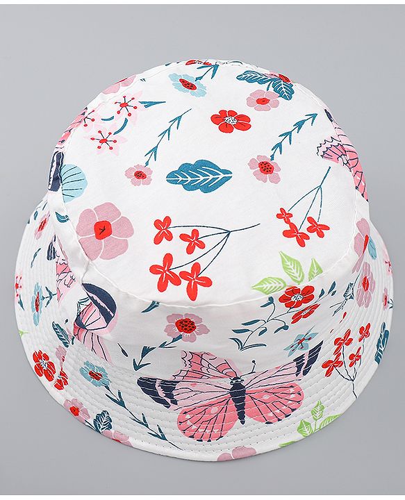 Babyhug Bucket Hat with Tropical Theme Print - Diameter 17 cm