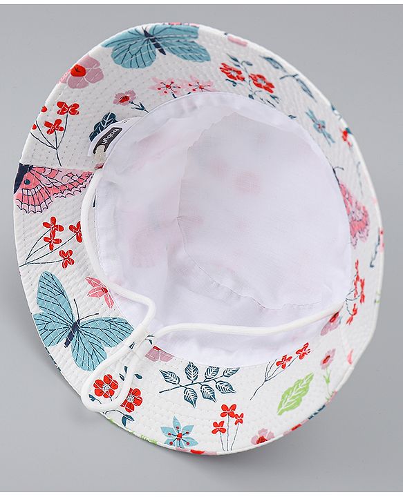 Babyhug Bucket Hat with Tropical Theme Print - Diameter 17 cm