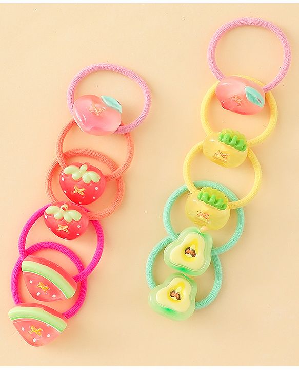 Babyhug Hair Rubber Bands Pack of 12 - Multicolor
