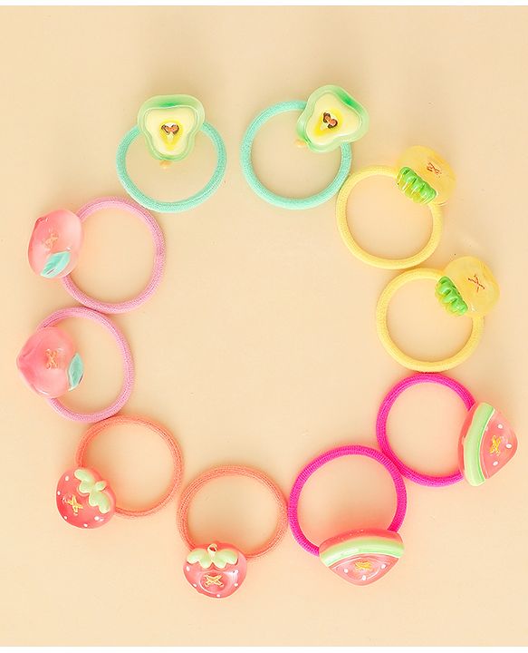 Babyhug Hair Rubber Bands Pack of 12 - Multicolor