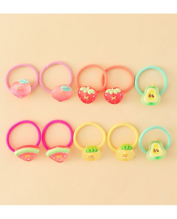 Babyhug Hair Rubber Bands Pack of 12 - Multicolor