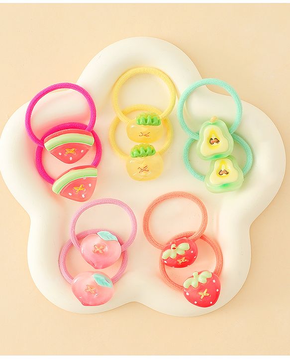 Babyhug Hair Rubber Bands Pack of 12 - Multicolor