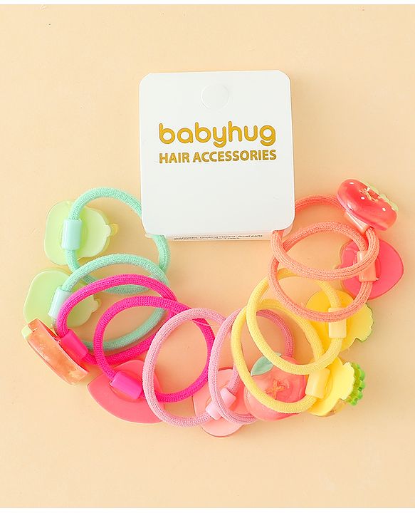 Babyhug Hair Rubber Bands Pack of 12 - Multicolor