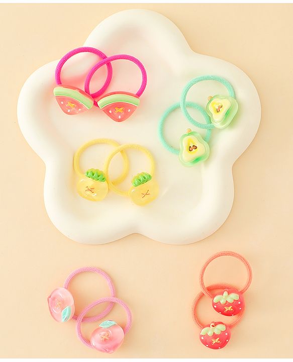 Babyhug Hair Rubber Bands Pack of 12 - Multicolor
