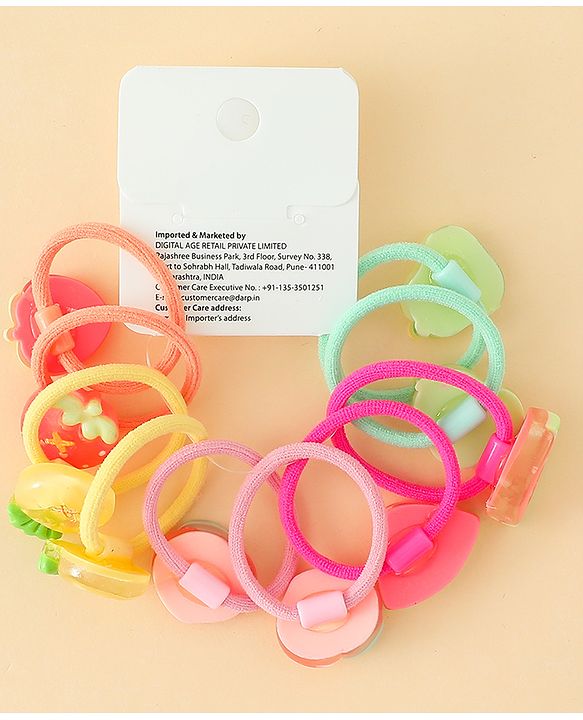 Babyhug Hair Rubber Bands Pack of 12 - Multicolor