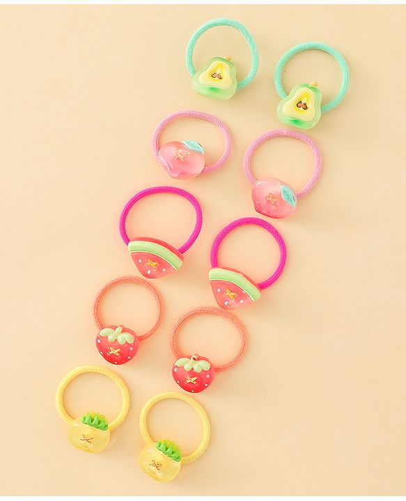 Babyhug Hair Rubber Bands Pack of 12 - Multicolor