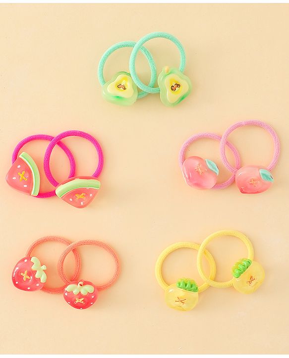 Babyhug Hair Rubber Bands Pack of 12 - Multicolor