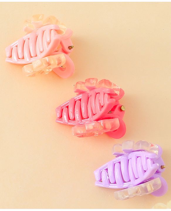 Babyhug Hair Clips with Bow Applique  Pack of 4  - Multicolor