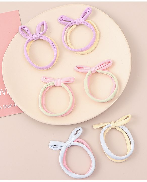 Pine Kids Hair Rubber Bands  Free Size Pack of 3 - Multicolor