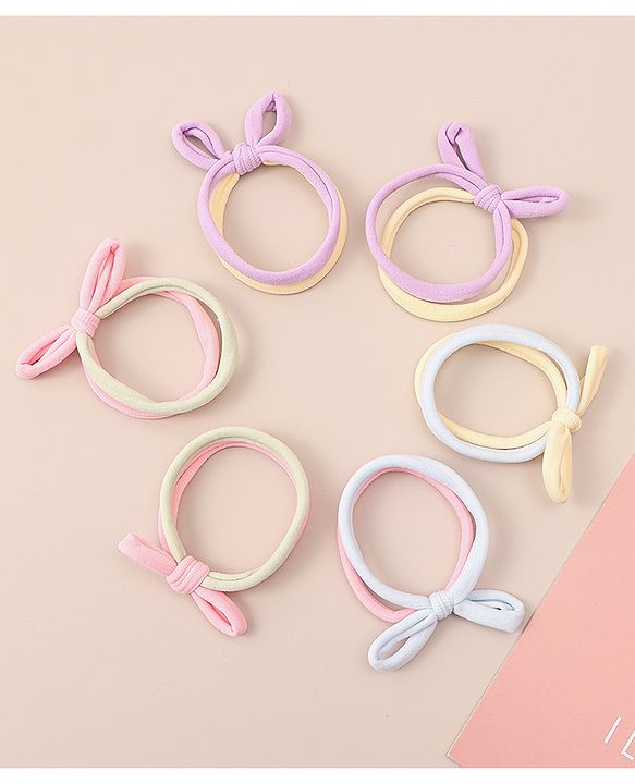 Pine Kids Hair Rubber Bands  Free Size Pack of 3 - Multicolor
