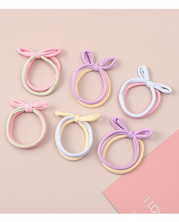 Pine Kids Hair Rubber Bands  Free Size Pack of 3 - Multicolor