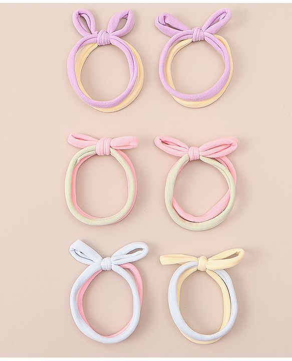 Pine Kids Hair Rubber Bands  Free Size Pack of 3 - Multicolor