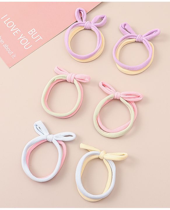 Pine Kids Hair Rubber Bands  Free Size Pack of 3 - Multicolor