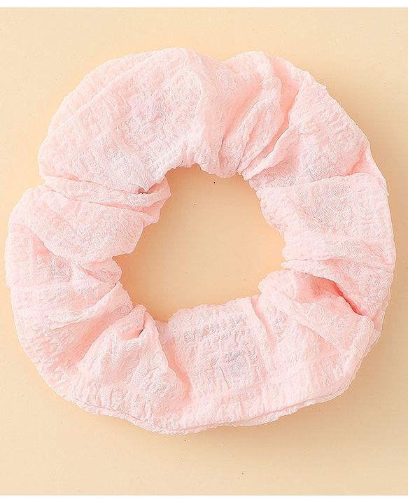 Pine Kids Rubber Bands & Scrunchies Sets  With Floral Applique Pack of 2 - Blue & Pink
