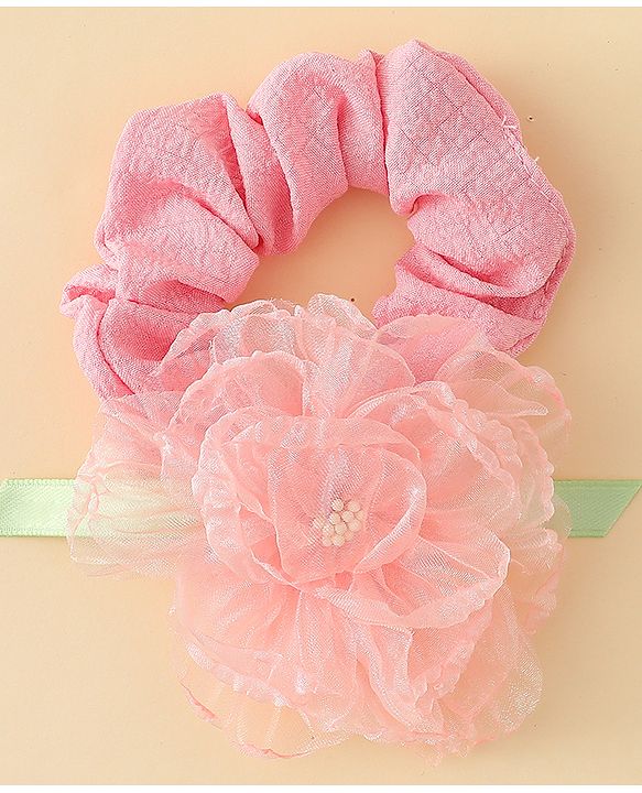 Pine Kids Headbands  with Floral Applique Pack of 2 - Multicolor