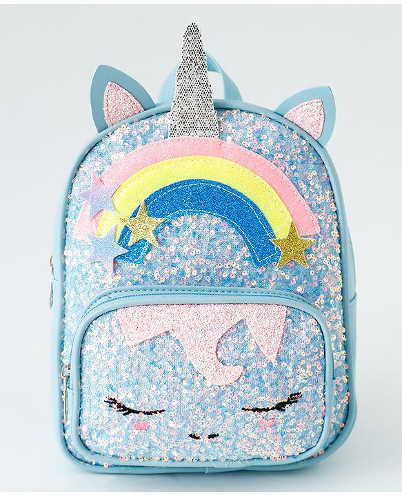 Babyhug Fashion Backpack with Sequins Applique - Pink