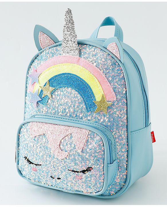 Babyhug Fashion Backpack with Sequins Applique - Pink