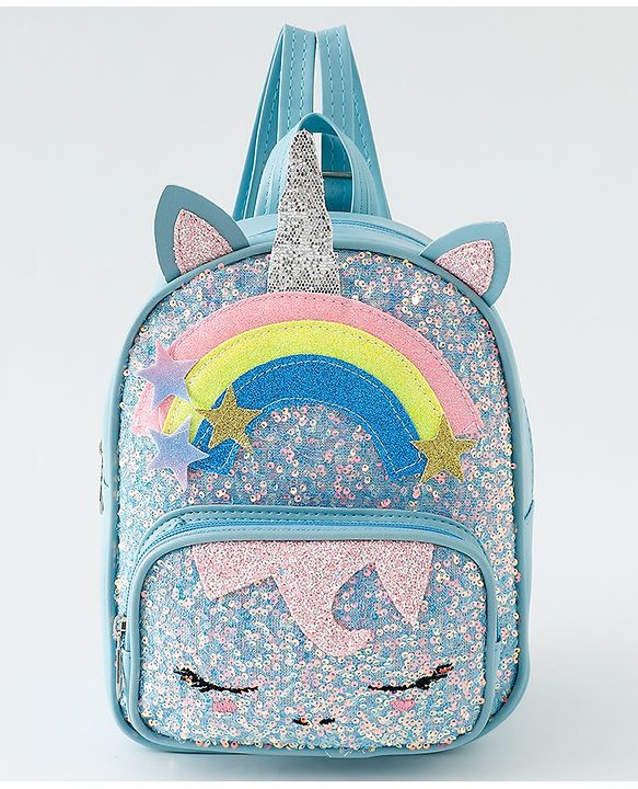 Babyhug Fashion Backpack with Sequins Applique - Pink
