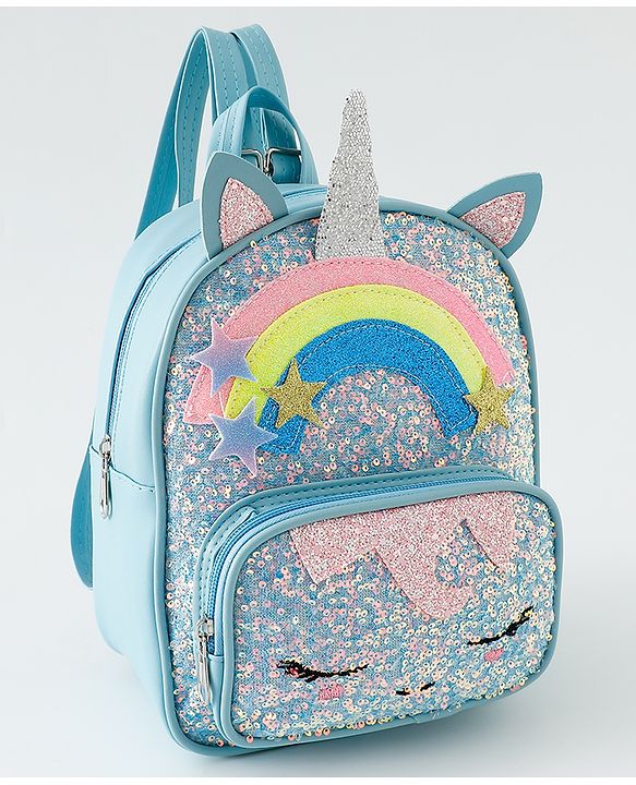 Babyhug Fashion Backpack with Sequins Applique - Pink