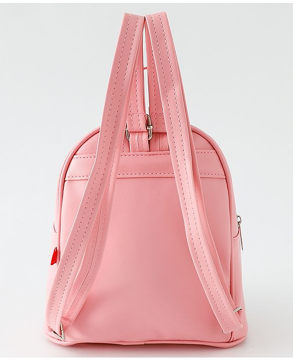 Babyhug Fashion Backpack with Butterfly Applique - Pink