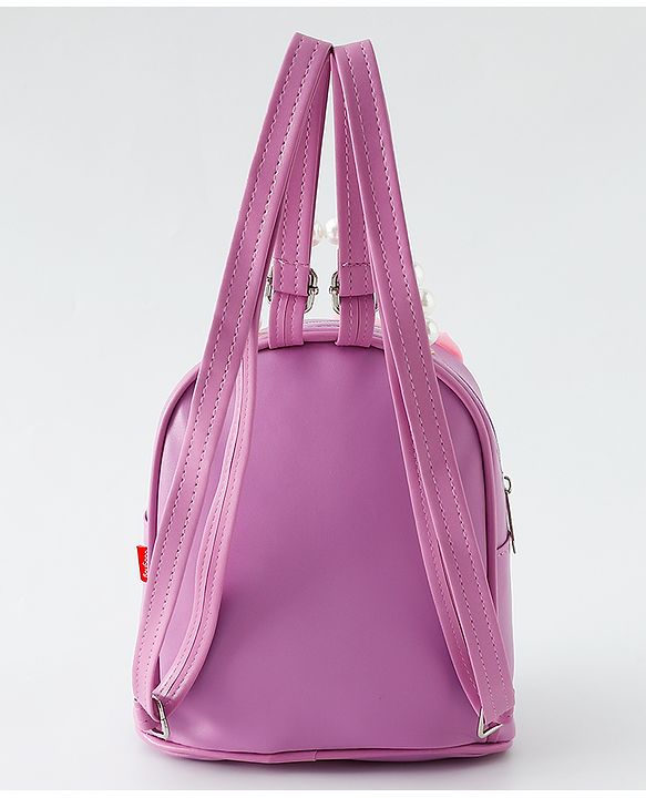 Babyhug Fashion Backpack with Sequin Detailing & Applique - Purple