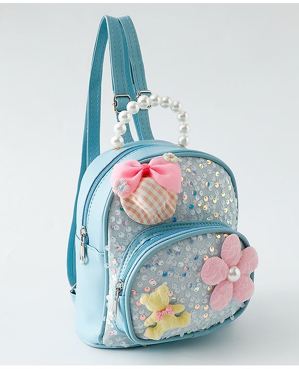 Babyhug Fashion Backpack with Sequin Detailing & Applique - Purple