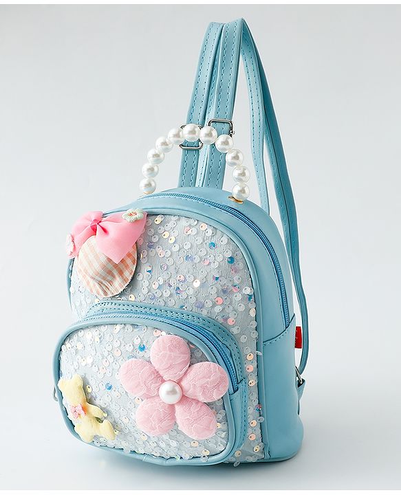 Babyhug Fashion Backpack with Sequin Detailing & Applique - Purple
